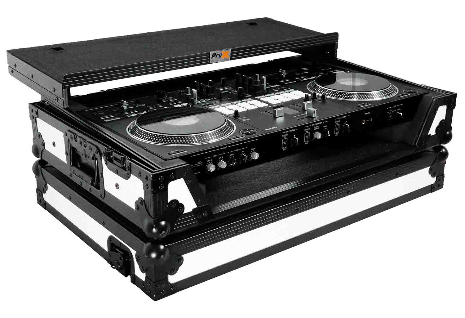 ProX XS-DDJREV7WLTWH ATA Flight Case for Pioneer DDJ-REV7 DJ Controller with Laptop Shelf 1U Rack Space by ProX Cases