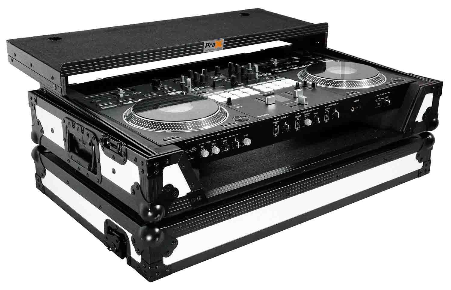 ProX XS-DDJREV7WLTWH ATA Flight Case for Pioneer DDJ-REV7 DJ Controller with Laptop Shelf 1U Rack Space by ProX Cases