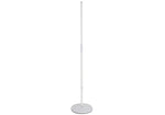 K&M 26010 Round Base Microphone Stand with 26125 Base - White by K&M