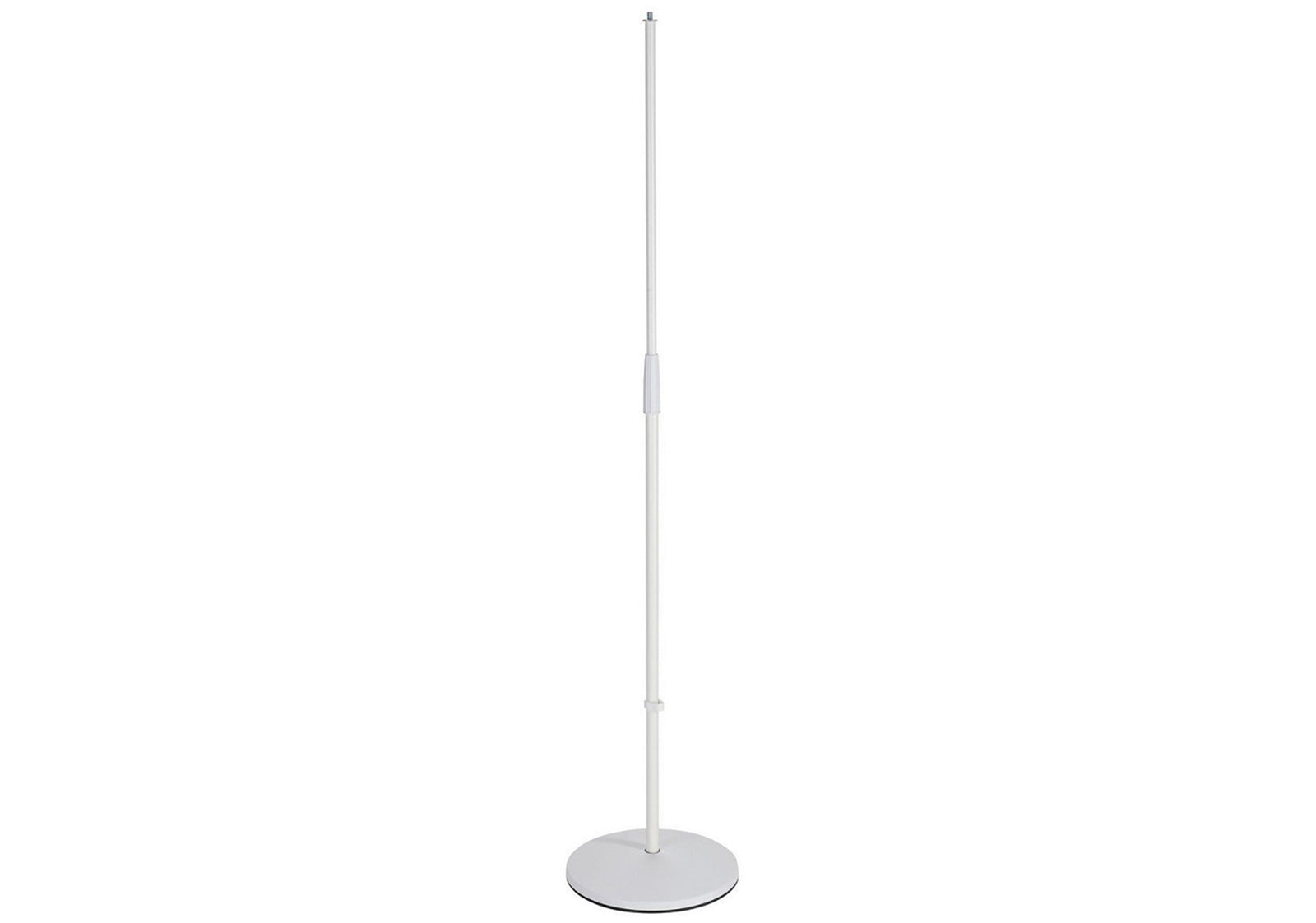 K&M 26010 Round Base Microphone Stand with 26125 Base - White by K&M