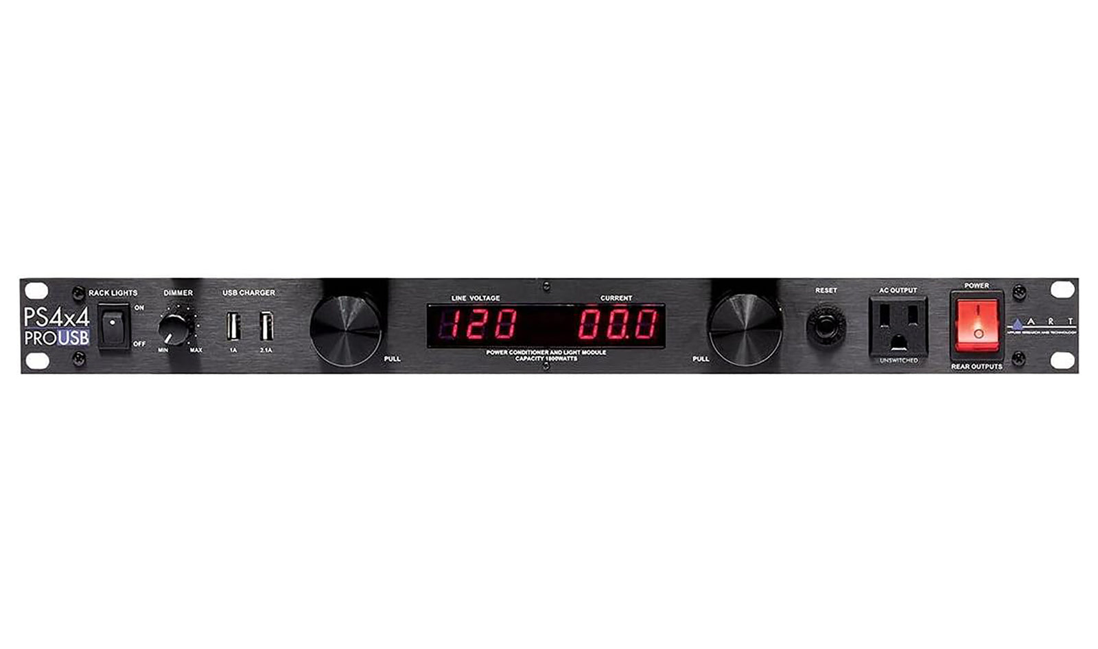 Art PS4x4PROUSB Dual LED Metered Power Distribution System by ART