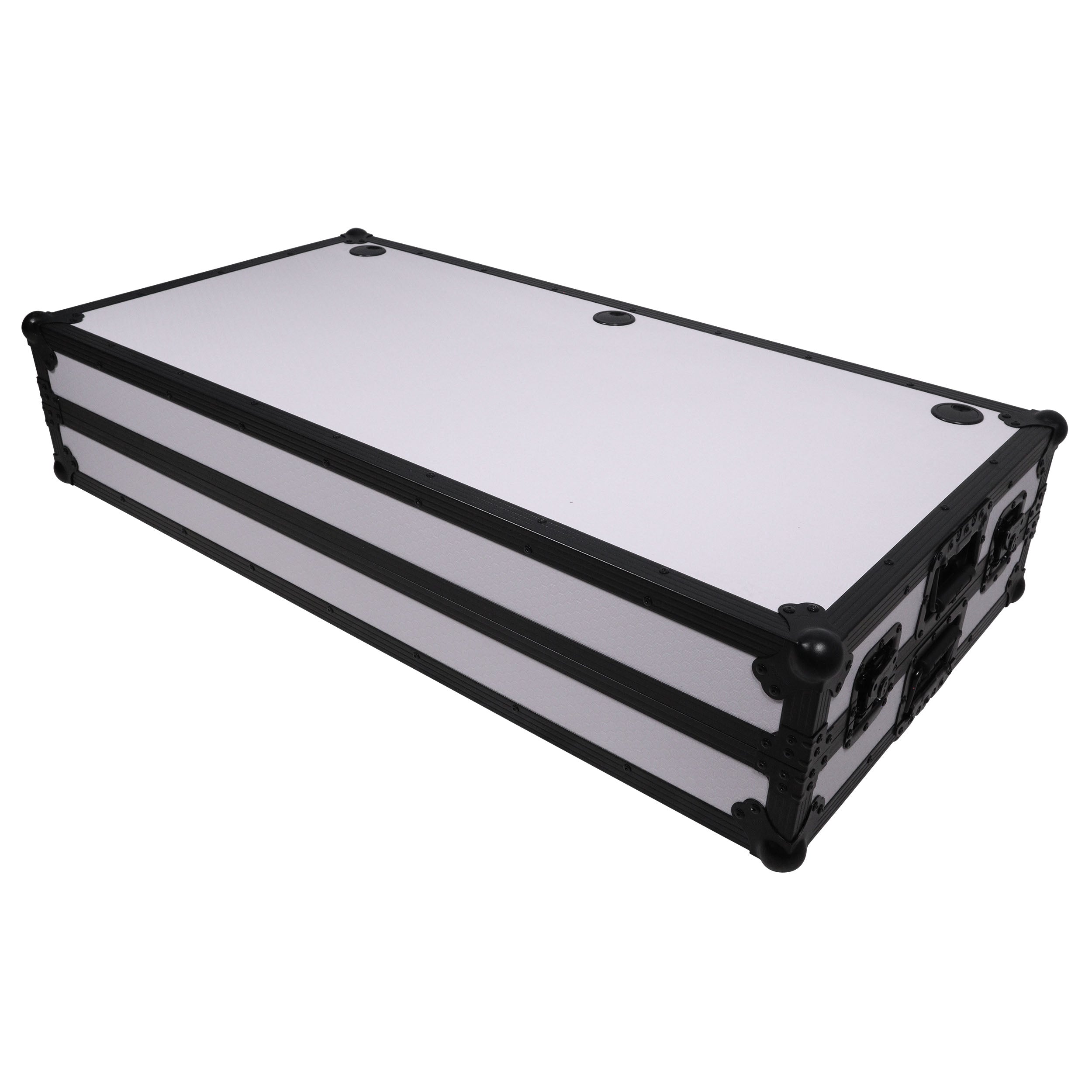 ProX XS-ZTABLEWH, Z-Style Folding DJ Table Flight Case with Handles and Wheels - Black White Finish by ProX Cases