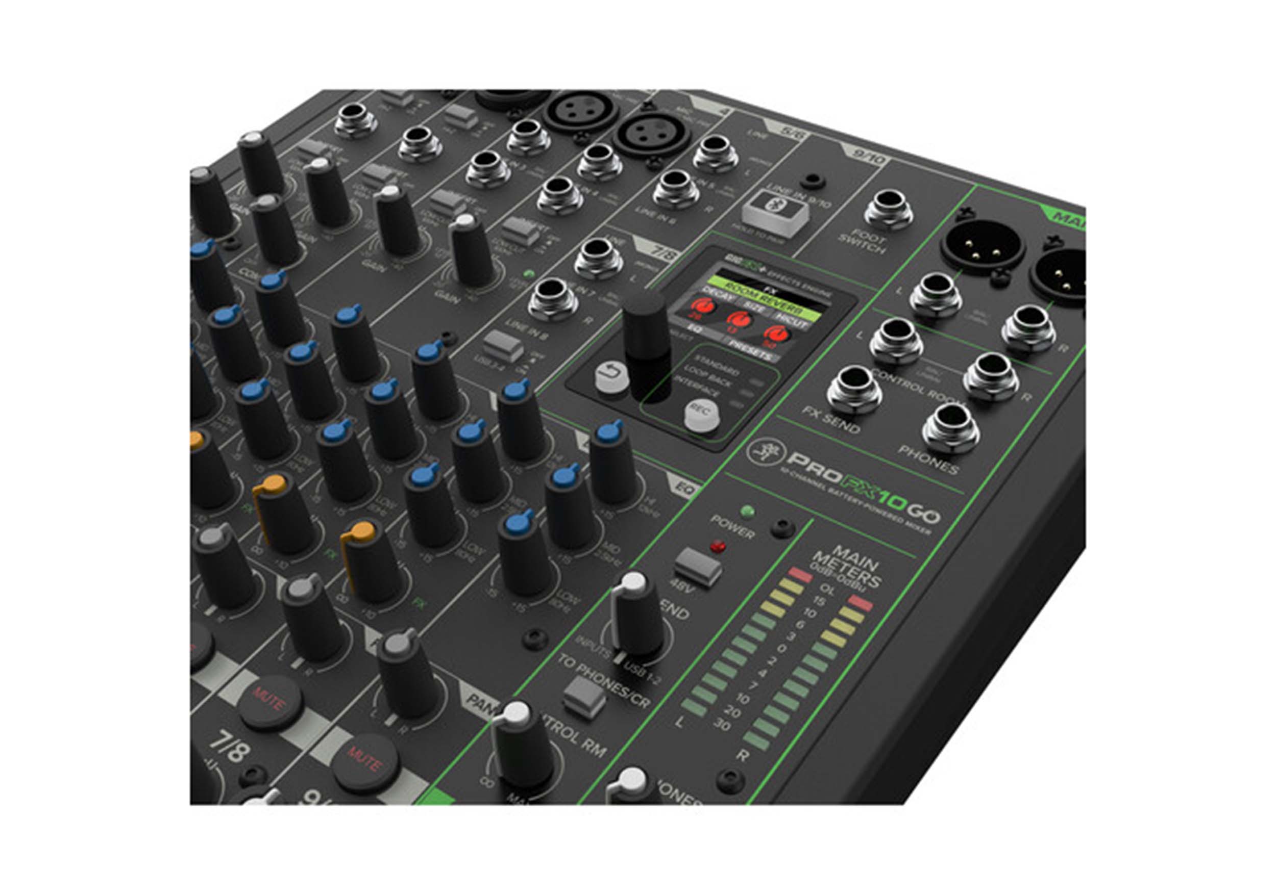 Mackie ProFX10GO, 10-Channel Battery-Powered Mixer with FX, USB, and Bluetooth by Livid Instruments