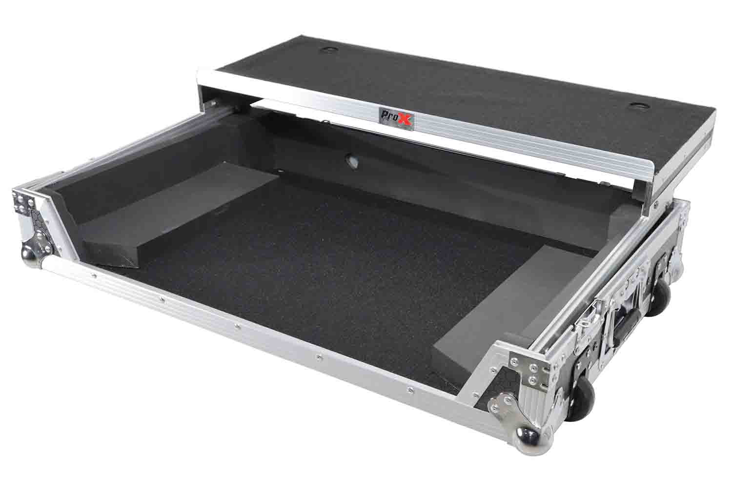 ProX XS-XDJRX3 WLT Flight Case for Pioneer XDJ-RX3, DDJ-REV5 DJ Controller with Laptop Shelf 1U Rack Space and Wheels by ProX Cases