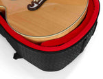 Gator Cases GT-JUMBO-BLK Transit Series Jumbo Acoustic Guitar Gig Bag with Charcoal Exterior - Black by Gator Cases