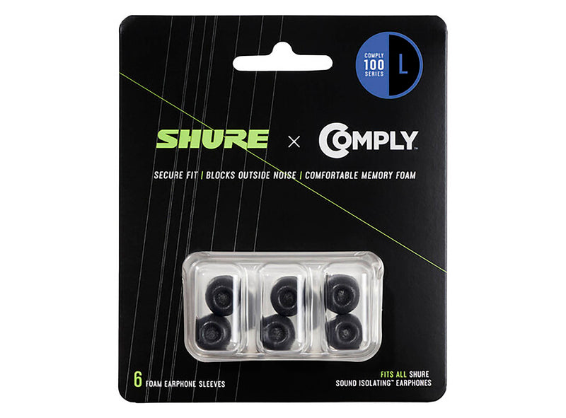 Shure EACYF16, 100 Series Comply Foam Sleeves - 3 Pairs by Shure