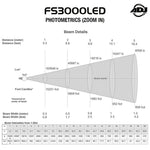 ADJ FS3000LED, Feature-Packed Follow Spot Warm White LED - 300 Watt by ADJ