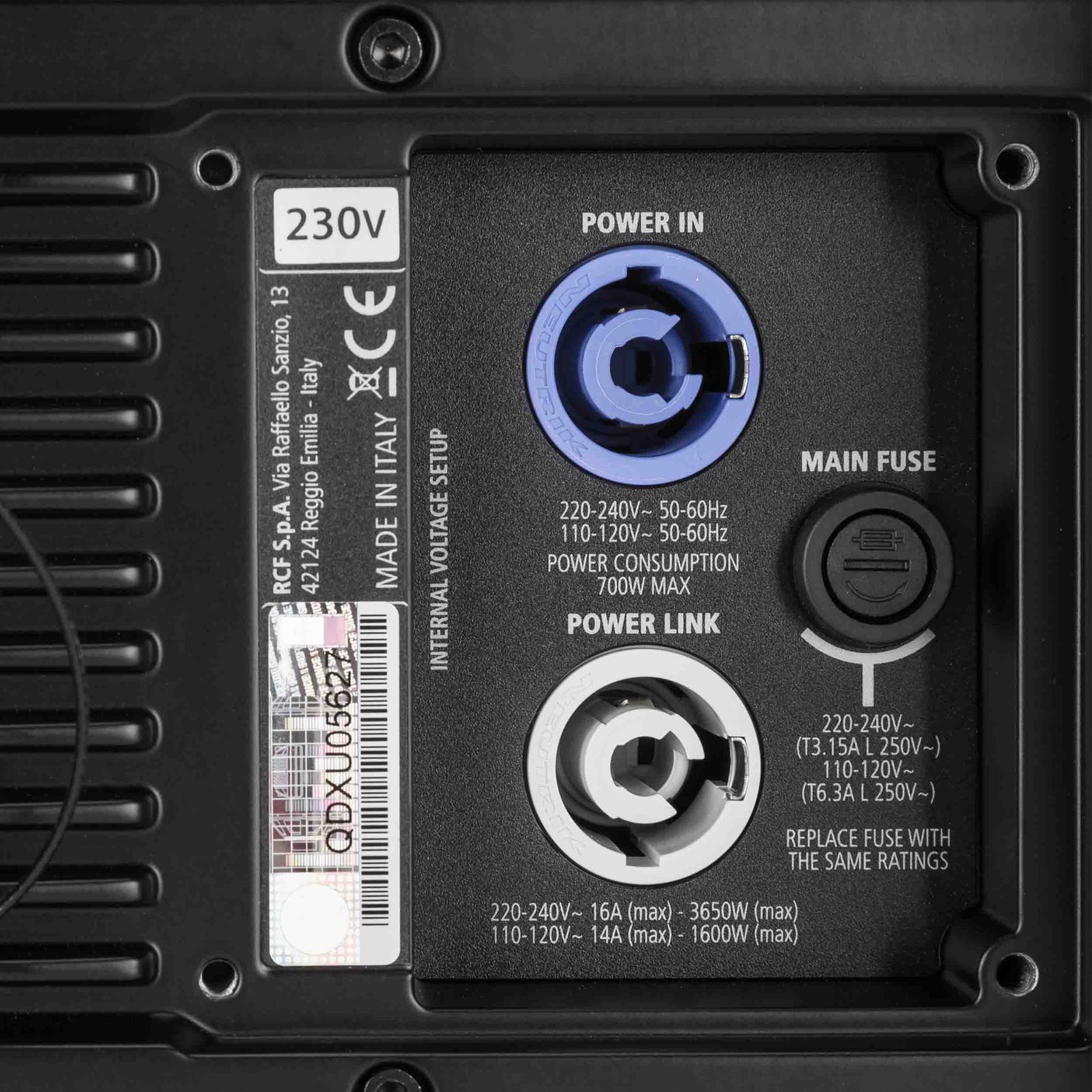 RCF HDL6-A, 1400W Dual 6" Active Line Array Module - Black by RCF