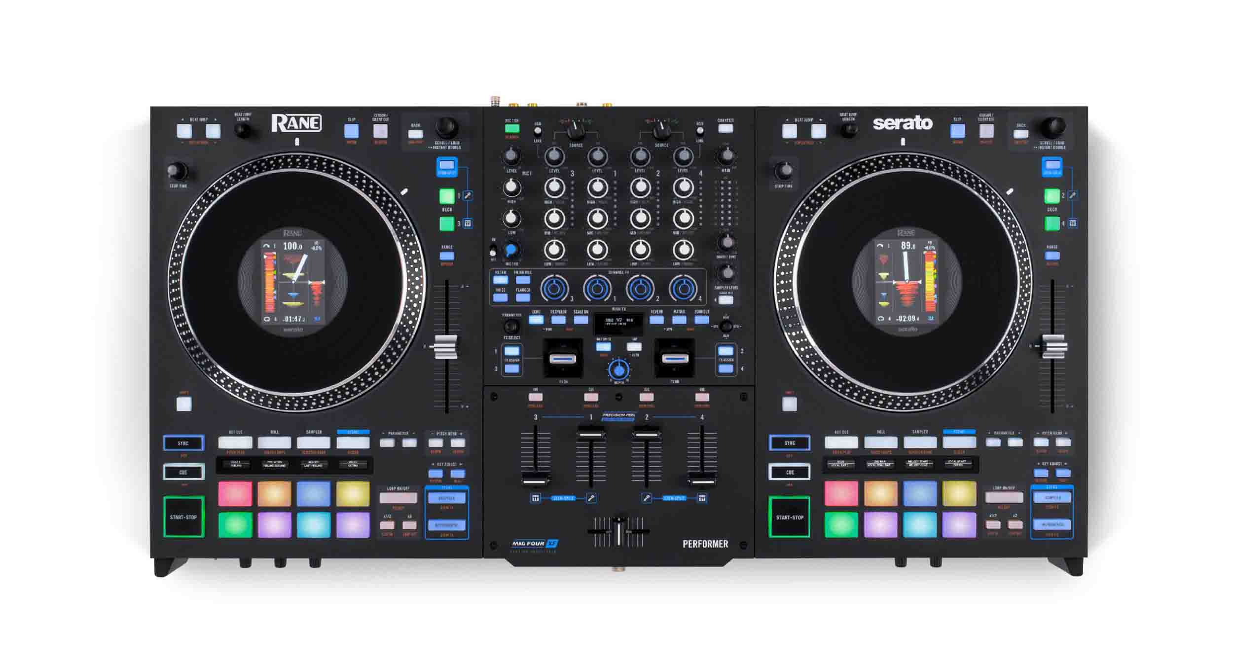 Rane PERFORMER, Professional 4-Channel Motorized DJ Controller