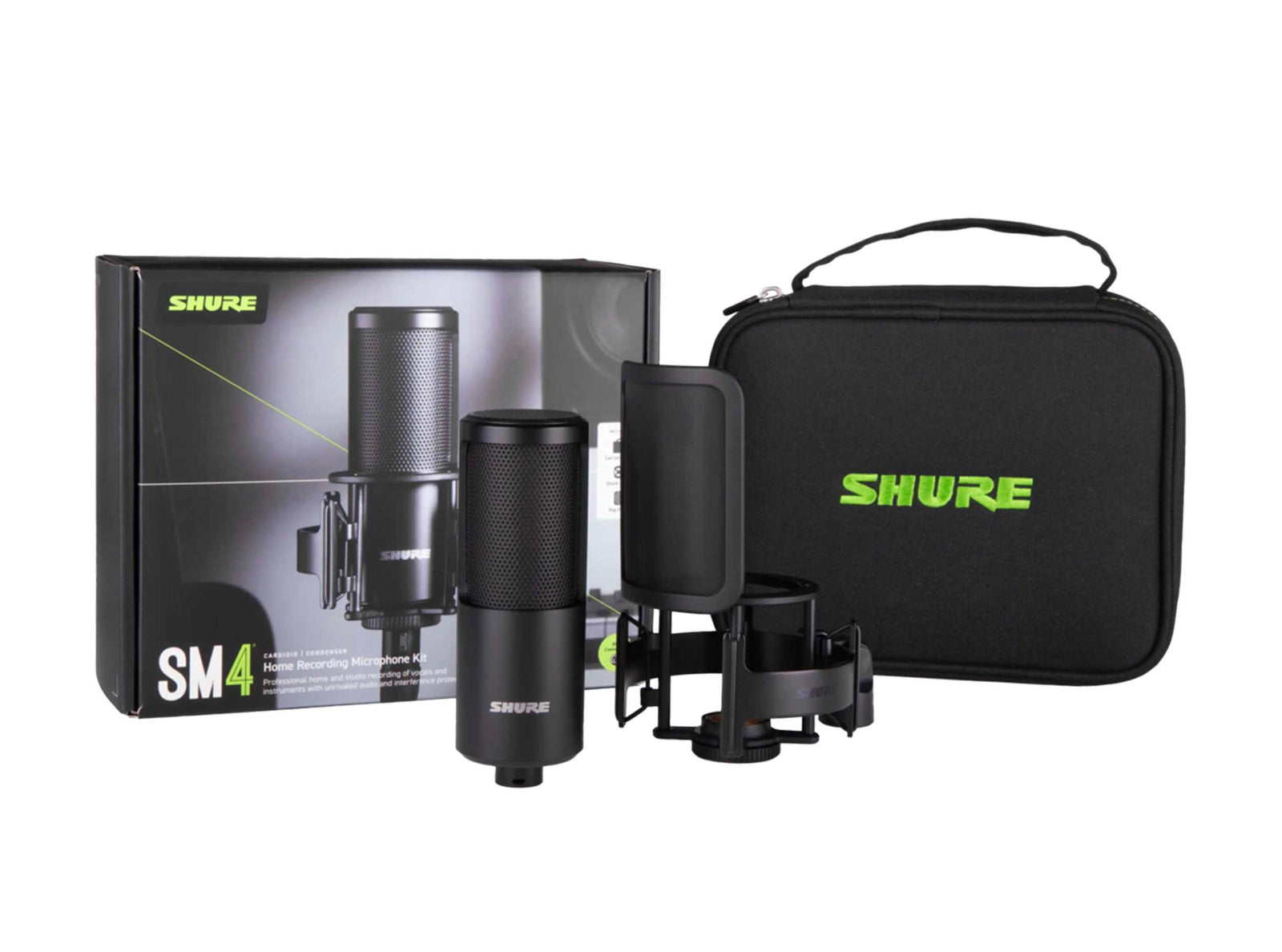 Shure SM4-K-KIT Dual-Diaphragm Condenser Microphone with Shock Mount and Pop Filter by Shure