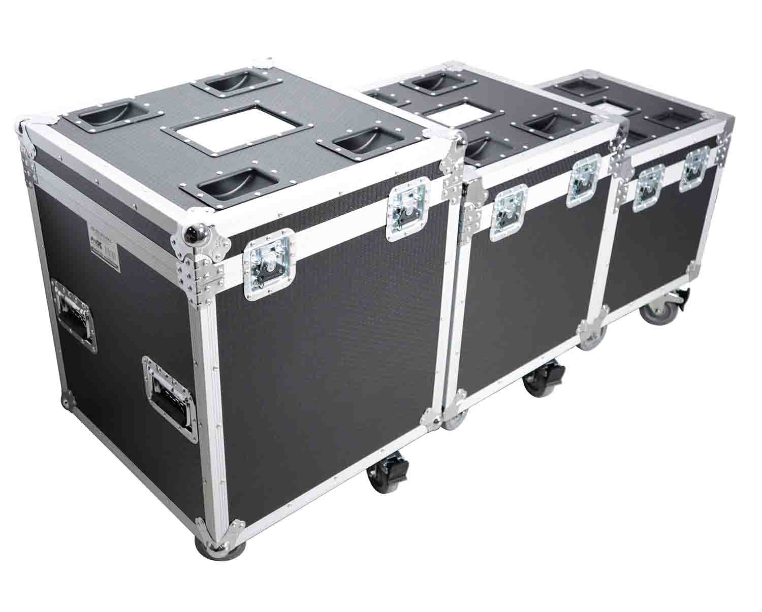 B-Stock: ProX XS-UTL49 PKG3, ATA Style Road Cases Large, Medium and Small Size with Wheels - Package of 3