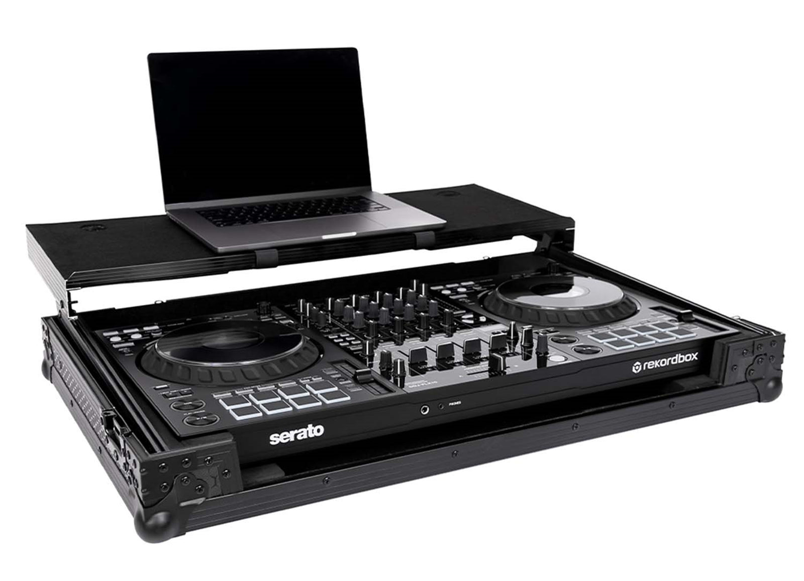 Headliner HL10013 Pitch Black Flight Case for DDJ-FLX10 with Laptop Platform and Wheels by Headliner