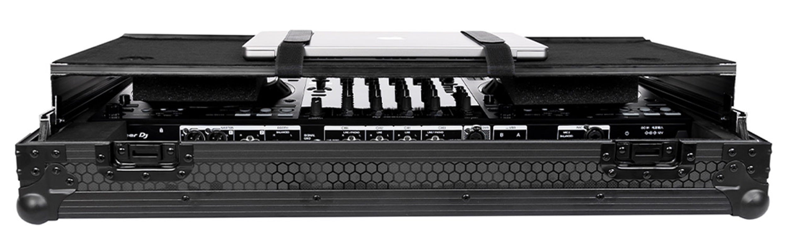 Headliner HL10013 Pitch Black Flight Case for DDJ-FLX10 with Laptop Platform and Wheels by Headliner