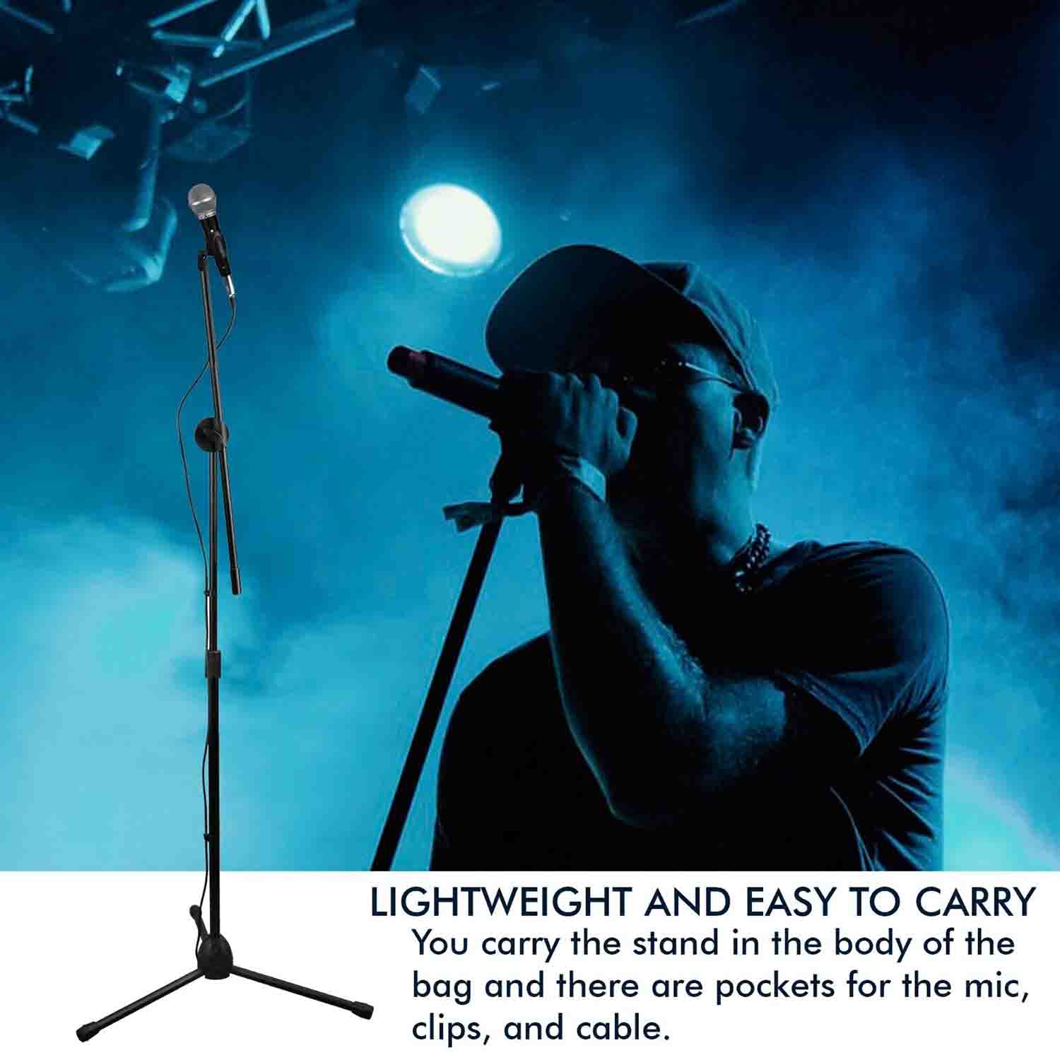 Technical Pro TLDMC1ST Tripod Boom Microphone with Stand