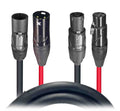 ProX XC-TR112-DMX Câble cavalier de liaison combiné double Powerkon vers double DMX 3 broches - Entièrement compatible avec Neutrik powerCON TRUE1