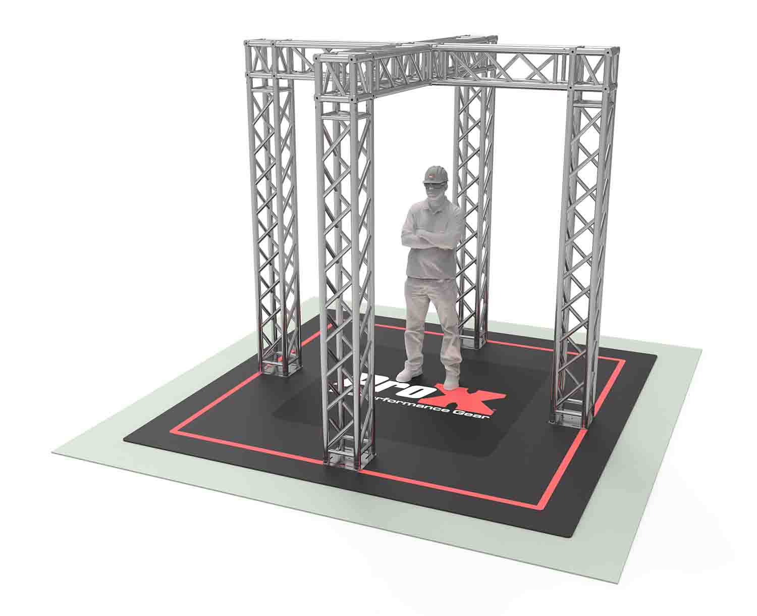 ProX XTP-999X Tradeshow Booth 9.42 W X 9.42 L X 9.20 FT H with X Shape Design in center - 2mm Heavy Duty Truss by ProX Cases