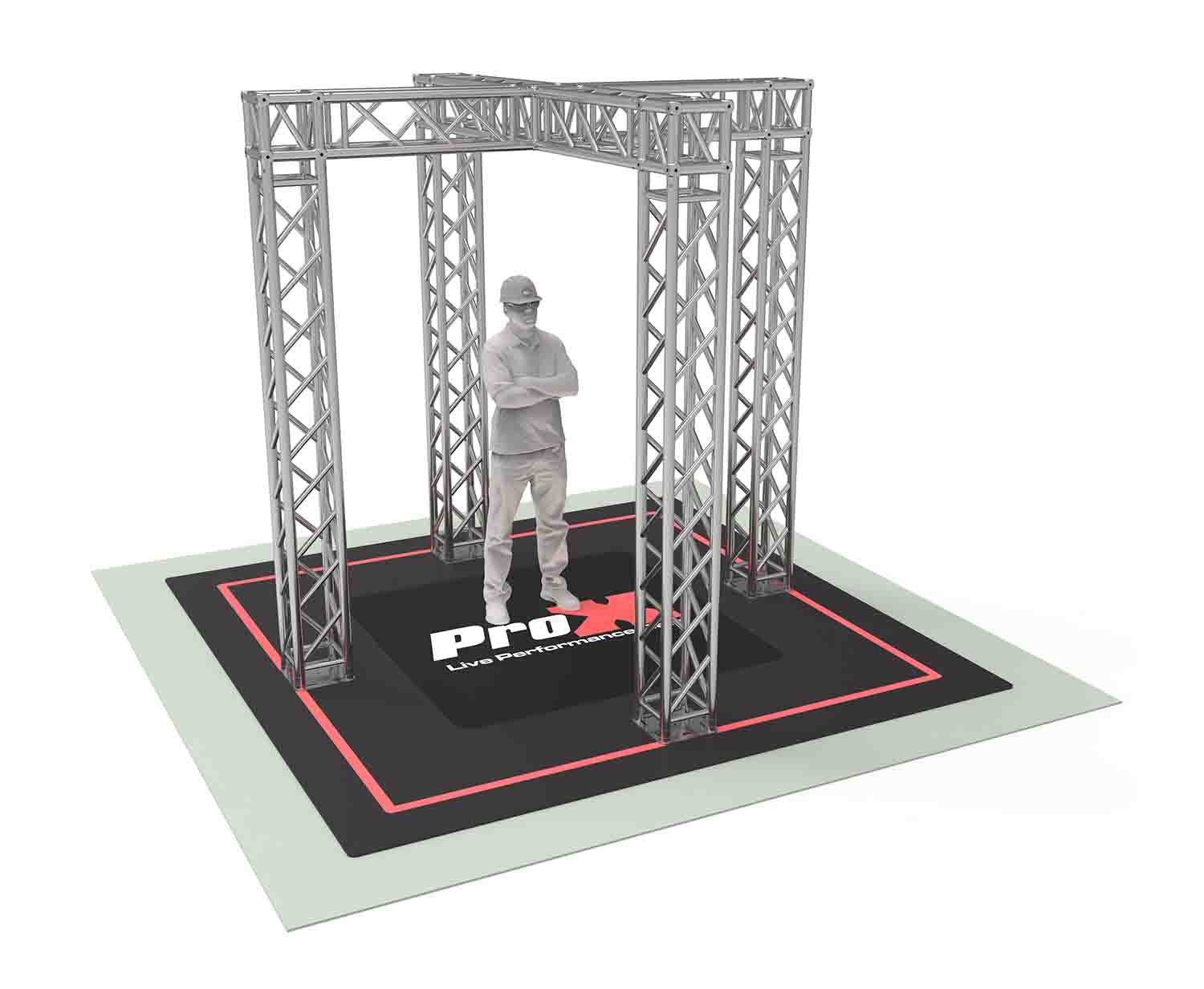 ProX XTP-999X Tradeshow Booth 9.42 W X 9.42 L X 9.20 FT H with X Shape Design in center - 2mm Heavy Duty Truss by ProX Cases