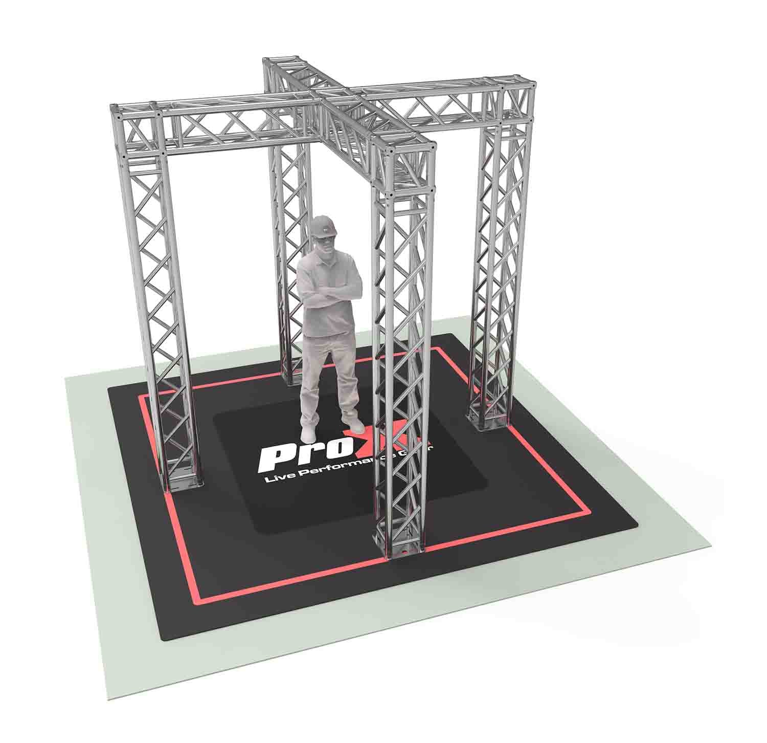 ProX XTP-999X Tradeshow Booth 9.42 W X 9.42 L X 9.20 FT H with X Shape Design in center - 2mm Heavy Duty Truss by ProX Cases