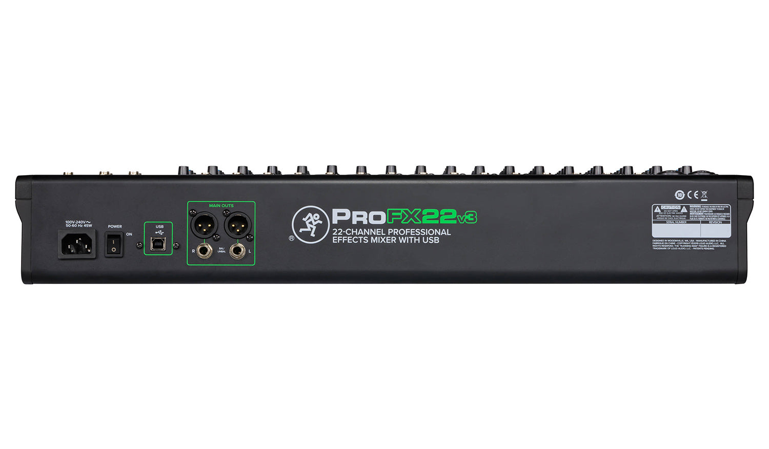 Mackie ProFX22v3, 22-Channel Professional Effects Mixer with USB by Mackie