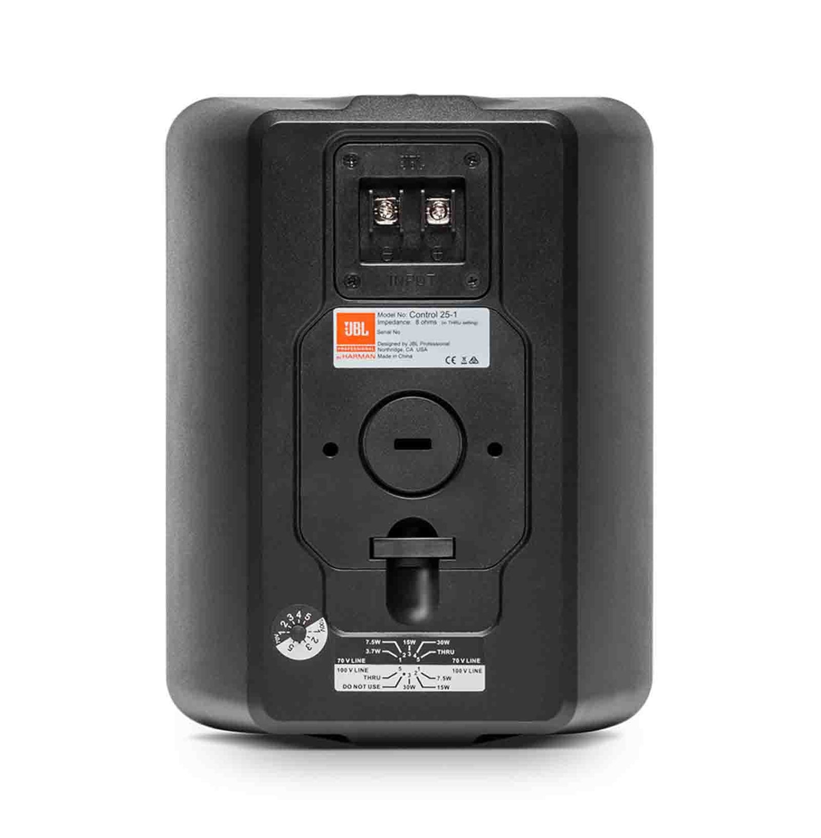 JBL CONTROL 25-1, Compact I/O Background and Foreground Speaker - Black by JBL