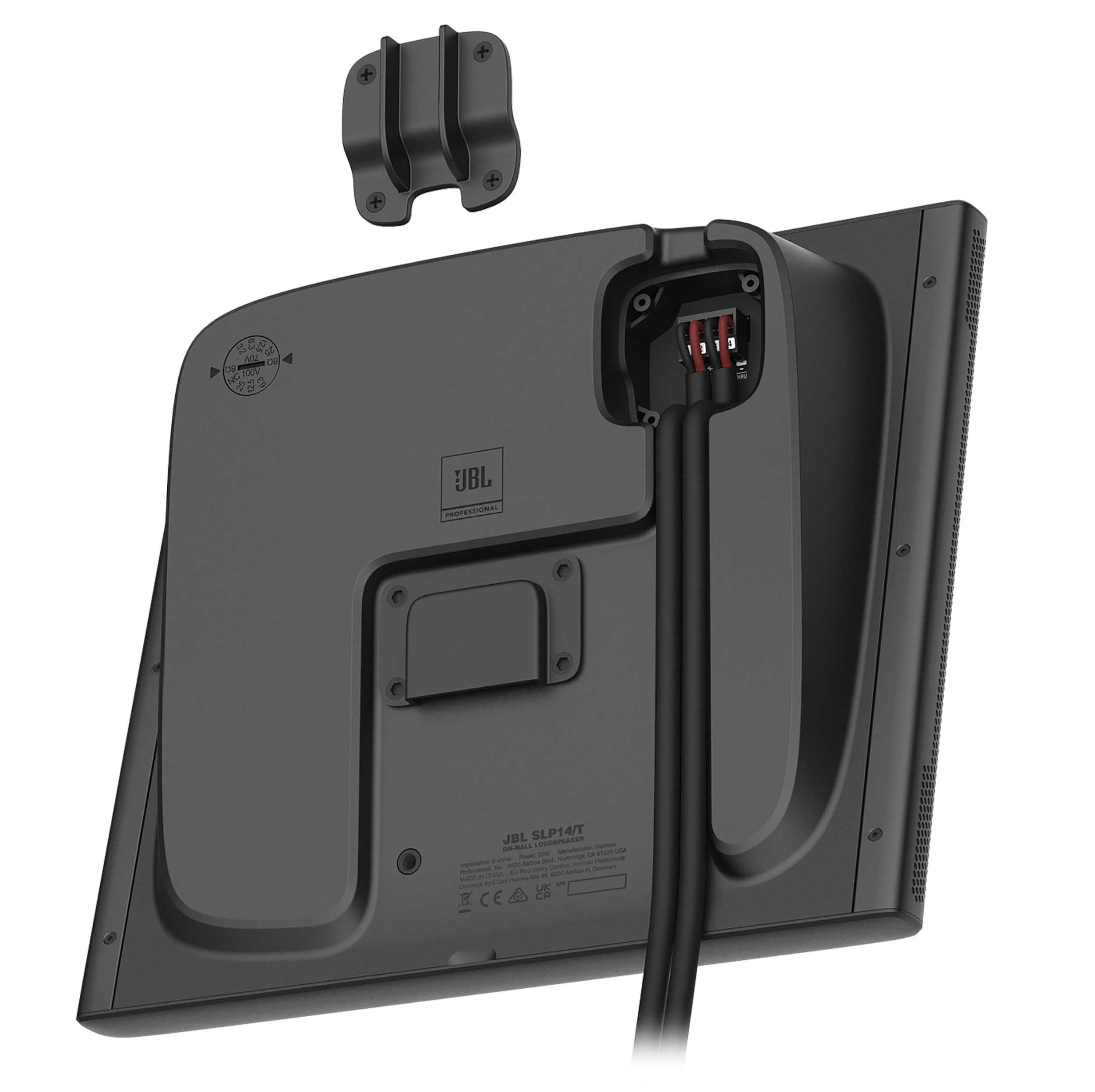 JBL SLP12/T-BK, 160W Low Profile On-Wall Full Range Loudspeaker - Black by JBL