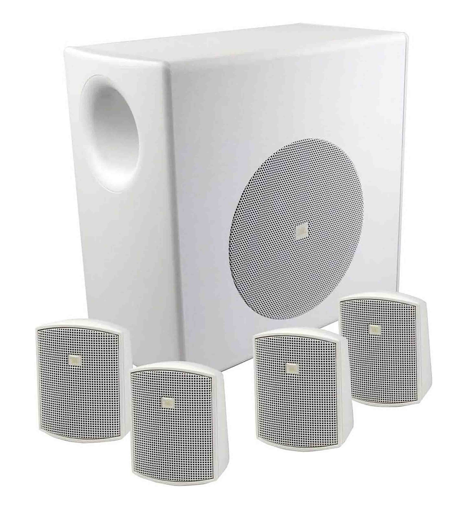JBL C50PACK-WH, Surface Mount Subwoofer and Mini-Satellite Loudspeaker System - White by JBL