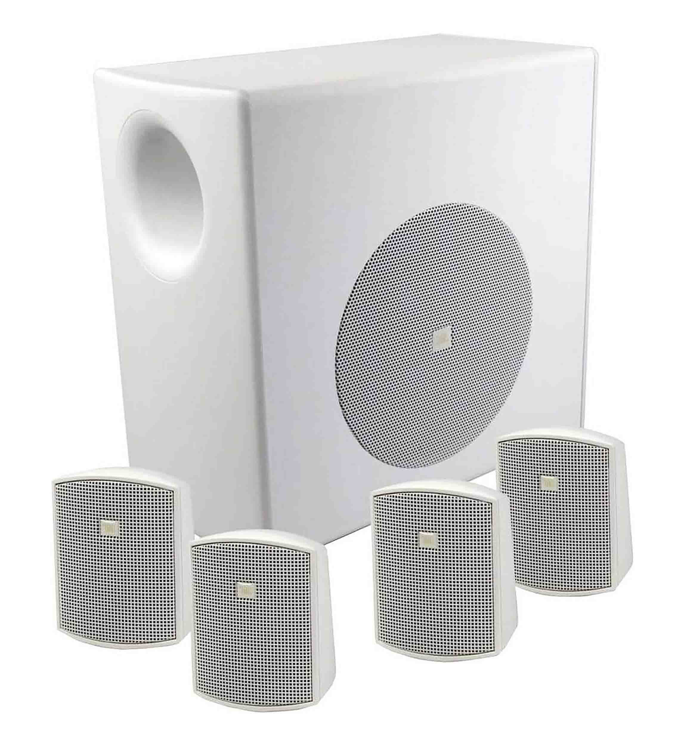 JBL C50PACK-WH, Surface Mount Subwoofer and Mini-Satellite Loudspeaker System - White by JBL