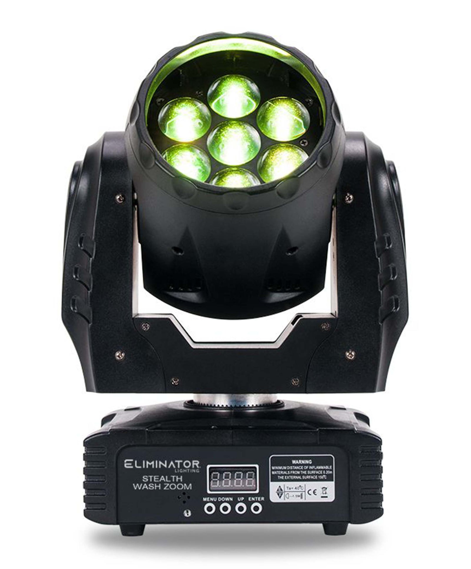 Eliminator Lighting Stealth Wash Zoom, Compact Wash Moving Head with Motorized Zoom and RGBW LEDs - 12 Watt by Eliminator Lighting