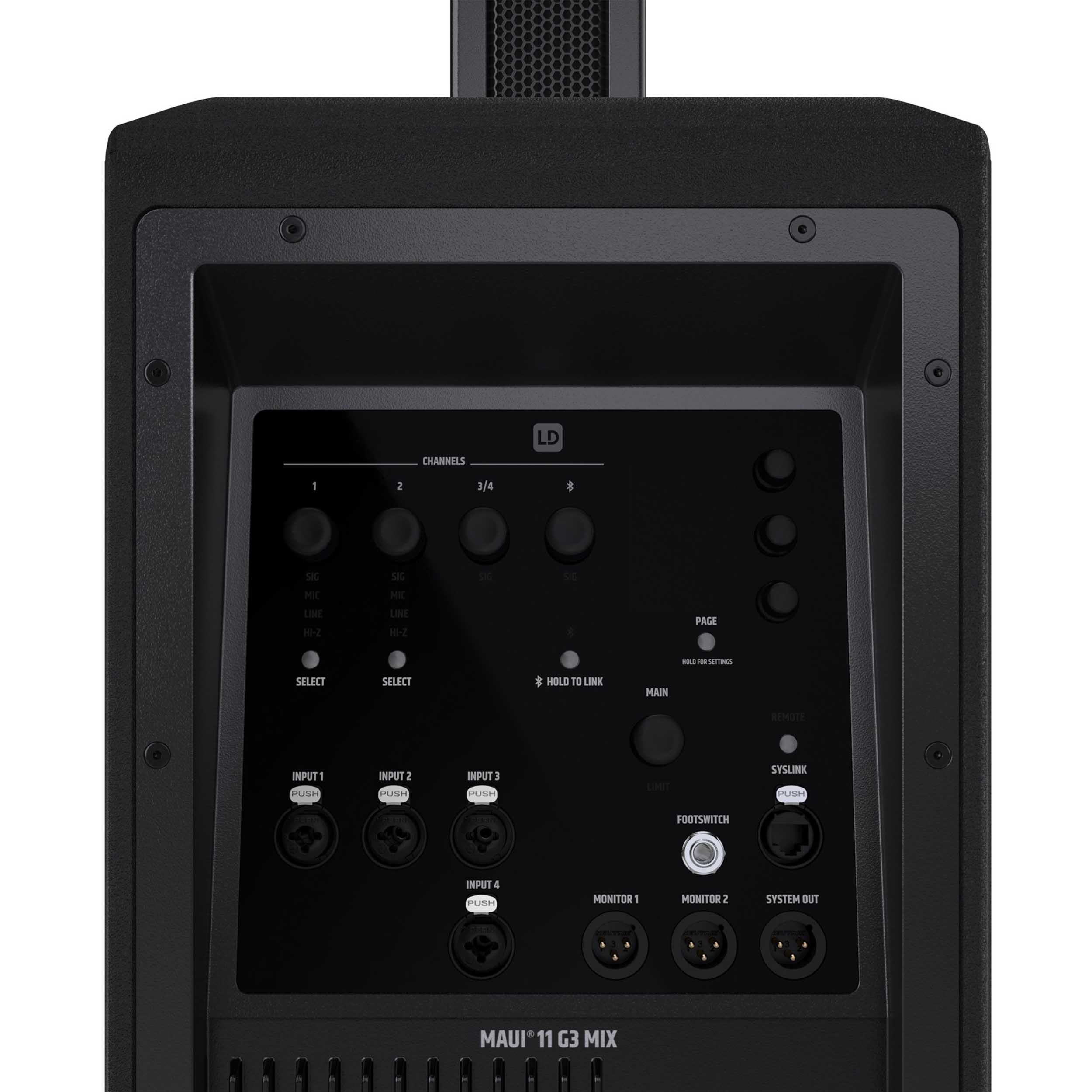 LD System MAUI 11 G3 MIX, Portable Cardioid Column PA System with Digital Mixer - Black