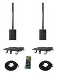 DAS Audio ALTEADUO20APLDUO, 3-Way Powered Portable Column System DJ Package with Transport Dolly by DAS Audio