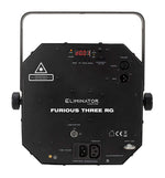 Eliminator Lighting Furious Three RG, 3-FX-IN-1 Moonflower, Wash, and Laser Light Effect Fixture by Eliminator Lighting