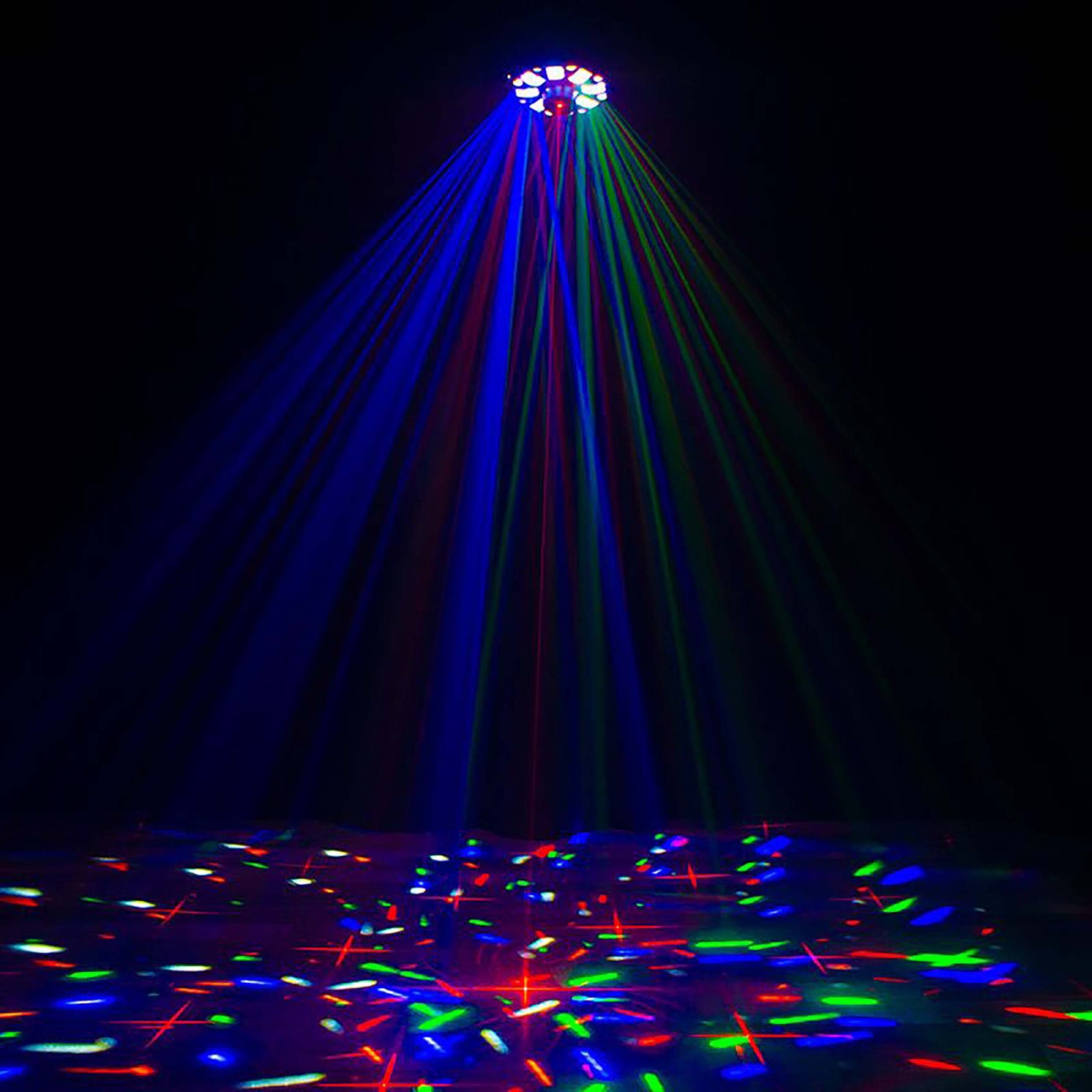 Eliminator Lighting Furious Three RG, 3-FX-IN-1 Moonflower, Wash, and Laser Light Effect Fixture by Eliminator Lighting