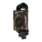 Accu-Cable EC123-3FER, 12AWG Power Extension Cord with Triple Tap Outlet by Accu Cable