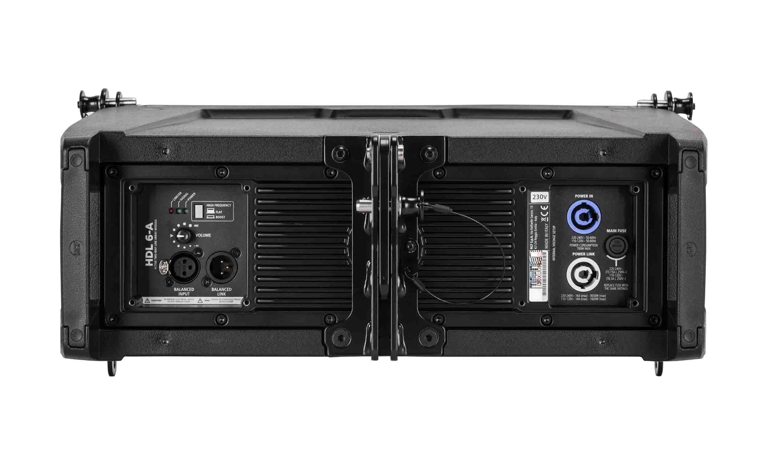 Open Box: RCF HDL6-A, 1400W Dual 6" Active Line Array Module - Black by RCF