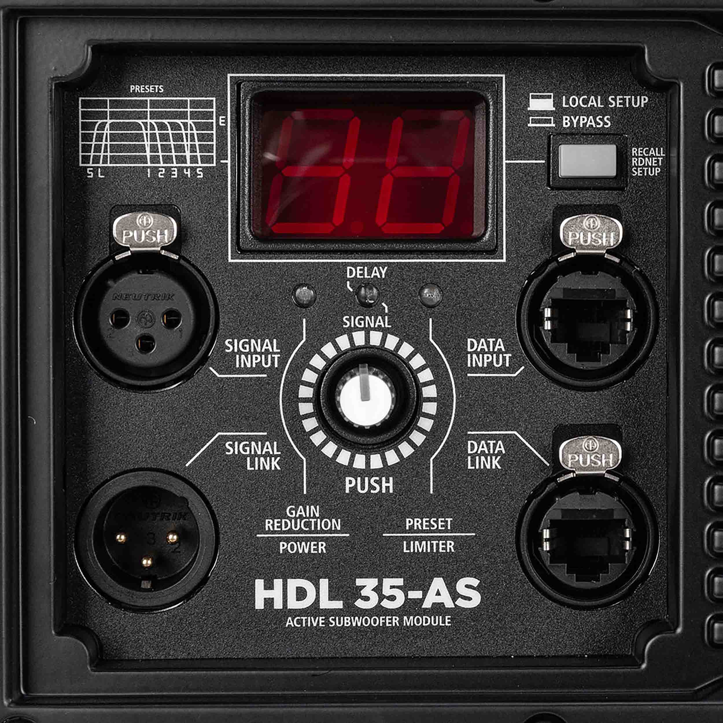 RCF HDL35-AS, 2200-Watt Active Flyable Subwoofer Module - Black