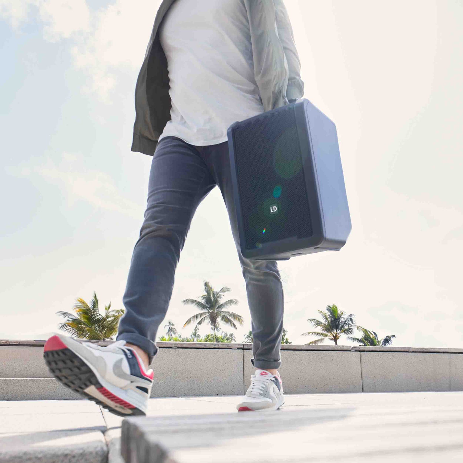 LD Systems LDS-ANNY8(US) Portable Battery-Powered Bluetooth PA Loudspeaker with Mixer - Black by LD Systems