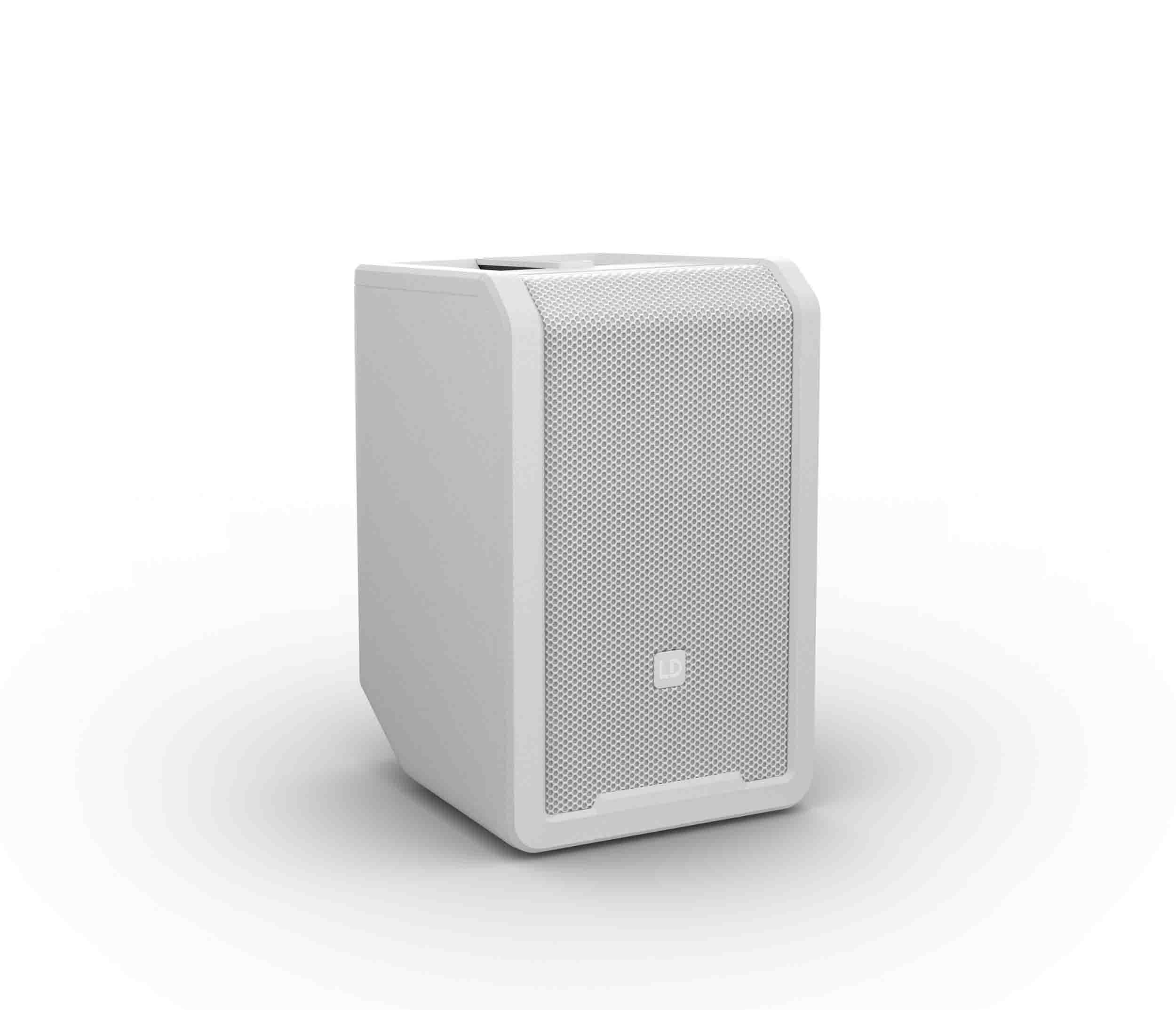 LD Systems LDS-ANNY8W(US) Portable Battery-Powered Bluetooth PA Loudspeaker with Mixer - White by LD Systems