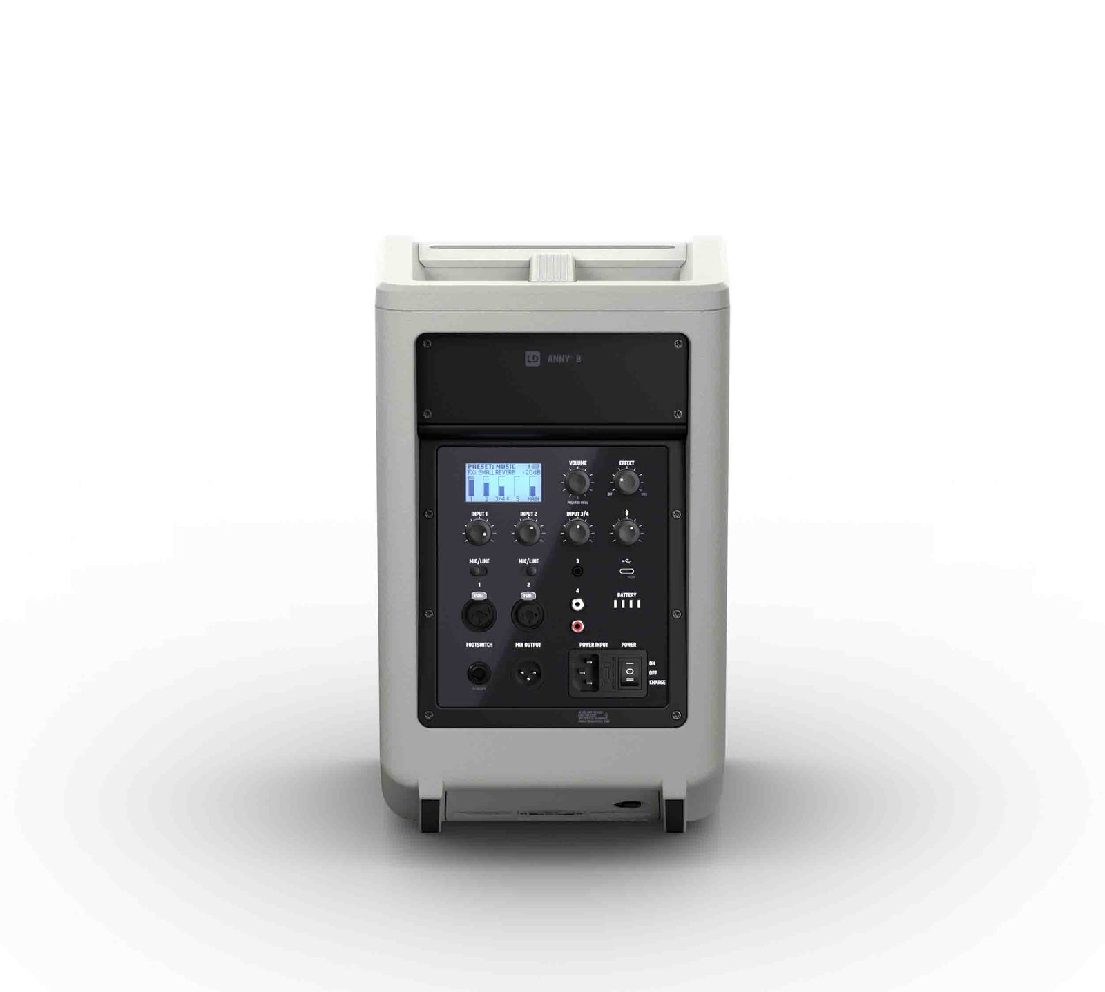 LD Systems LDS-ANNY8G(US) Portable Battery-Powered Bluetooth PA Loudspeaker with Mixer - Urban Grey by LD Systems
