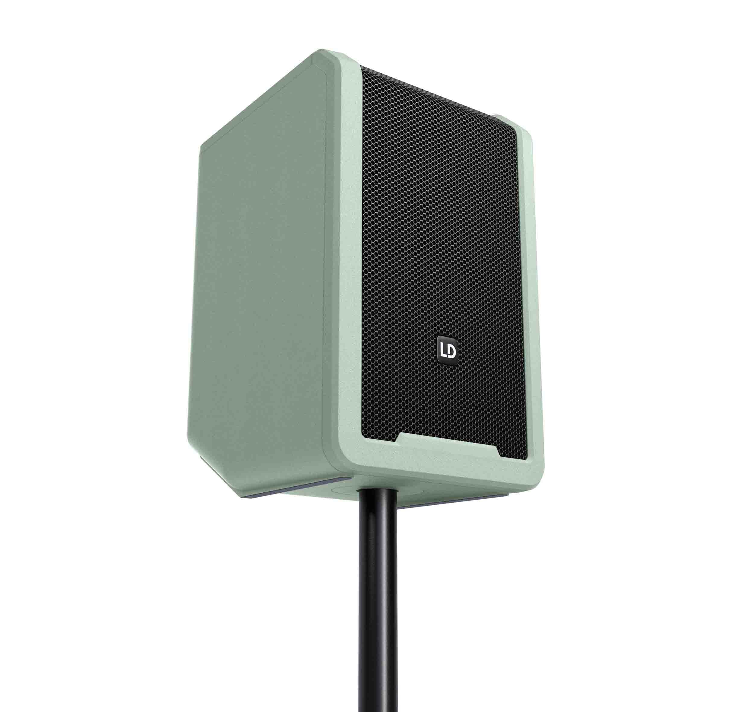 LD Systems LDS-ANNY8GN(US) Portable Battery-Powered Bluetooth PA Loudspeaker with Mixer - Adventure Green by LD Systems
