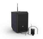 LD Systems LDS-ANNY8BPHB47(US) Portable Battery-Powered Bluetooth PA Loudspeaker with Mixer and 1x Headset Microphone - Stage Black by LD Systems