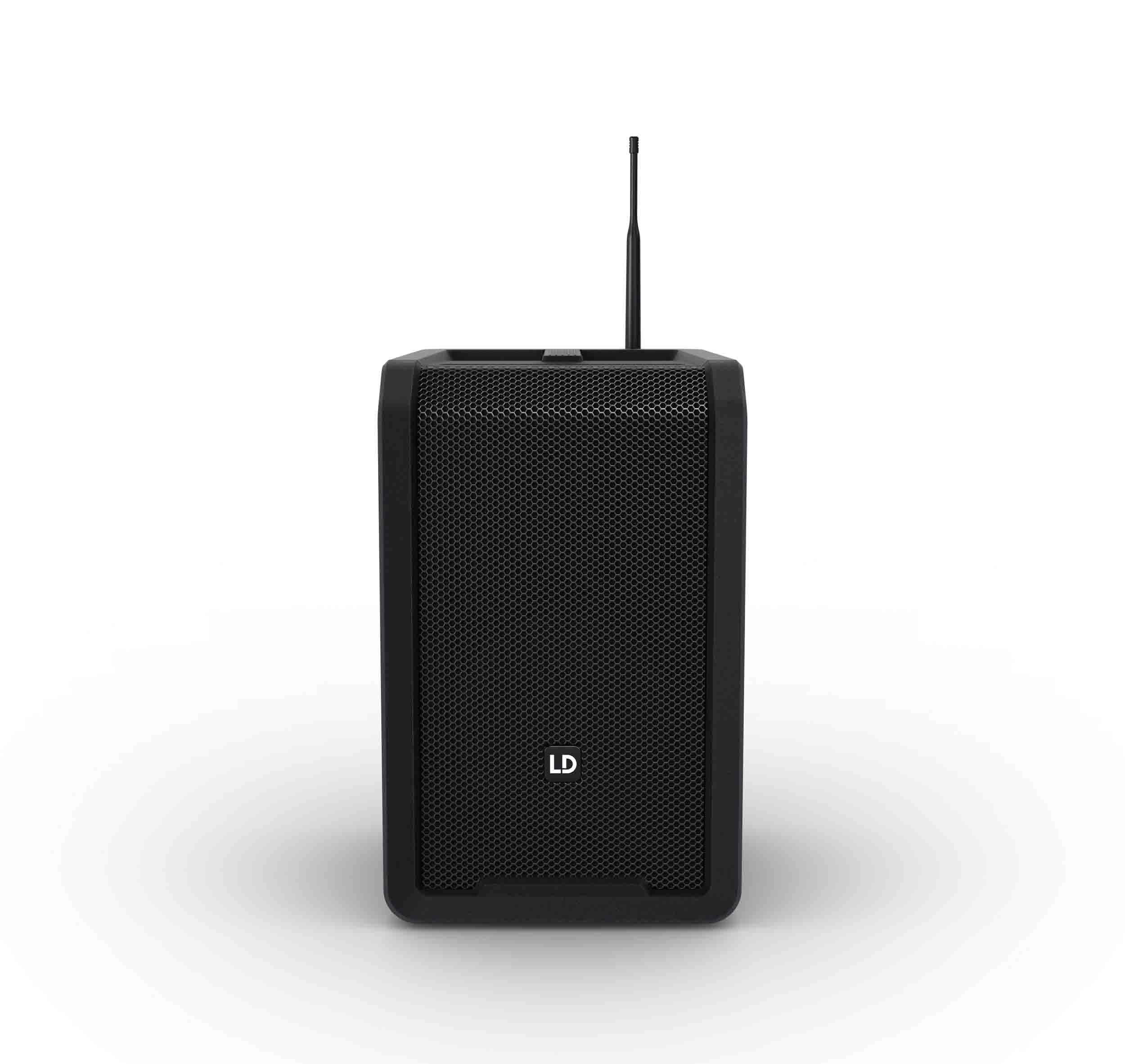 LD Systems LDS-ANNY8BPHB47(US) Portable Battery-Powered Bluetooth PA Loudspeaker with Mixer and 1x Headset Microphone - Stage Black by LD Systems