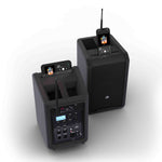 LD Systems LDS-ANNY8BPHB47(US) Portable Battery-Powered Bluetooth PA Loudspeaker with Mixer and 1x Headset Microphone - Stage Black by LD Systems