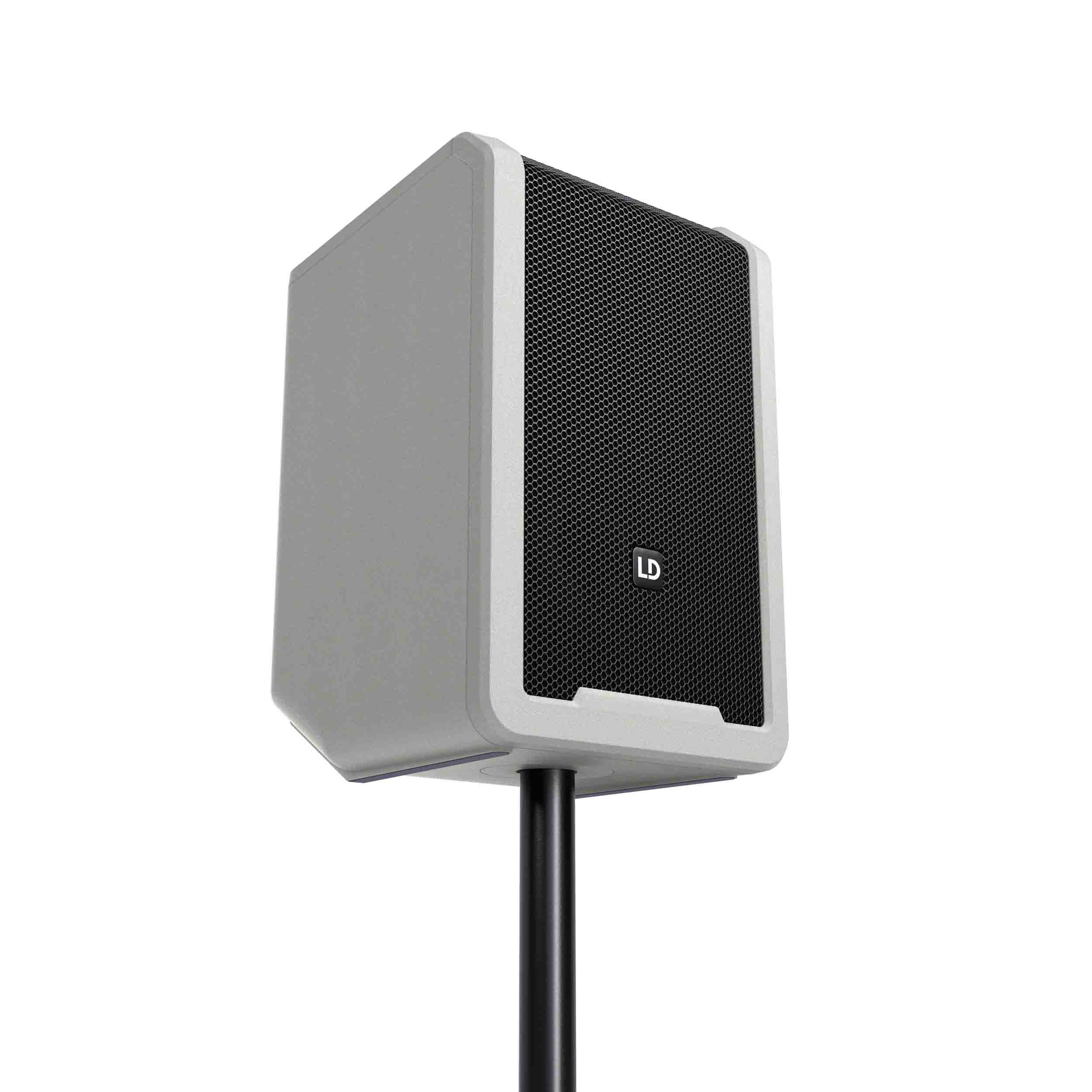 LD Systems LDS-ANNY8GBPHB47(US) Portable Battery-Powered Bluetooth PA Loudspeaker with Mixer and 1x Headset Microphone - Urban Grey by LD Systems