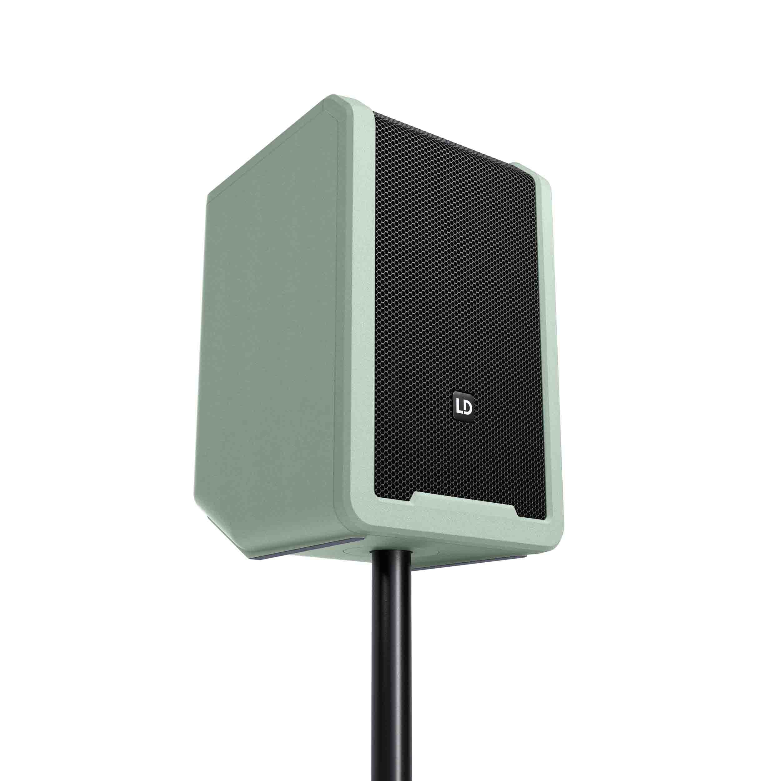 LD Systems LDS-ANNY8GNBPHB47(US) Portable Battery-Powered Bluetooth PA Loudspeaker with Mixer and 1x Headset Microphone - Adventure Green by LD Systems