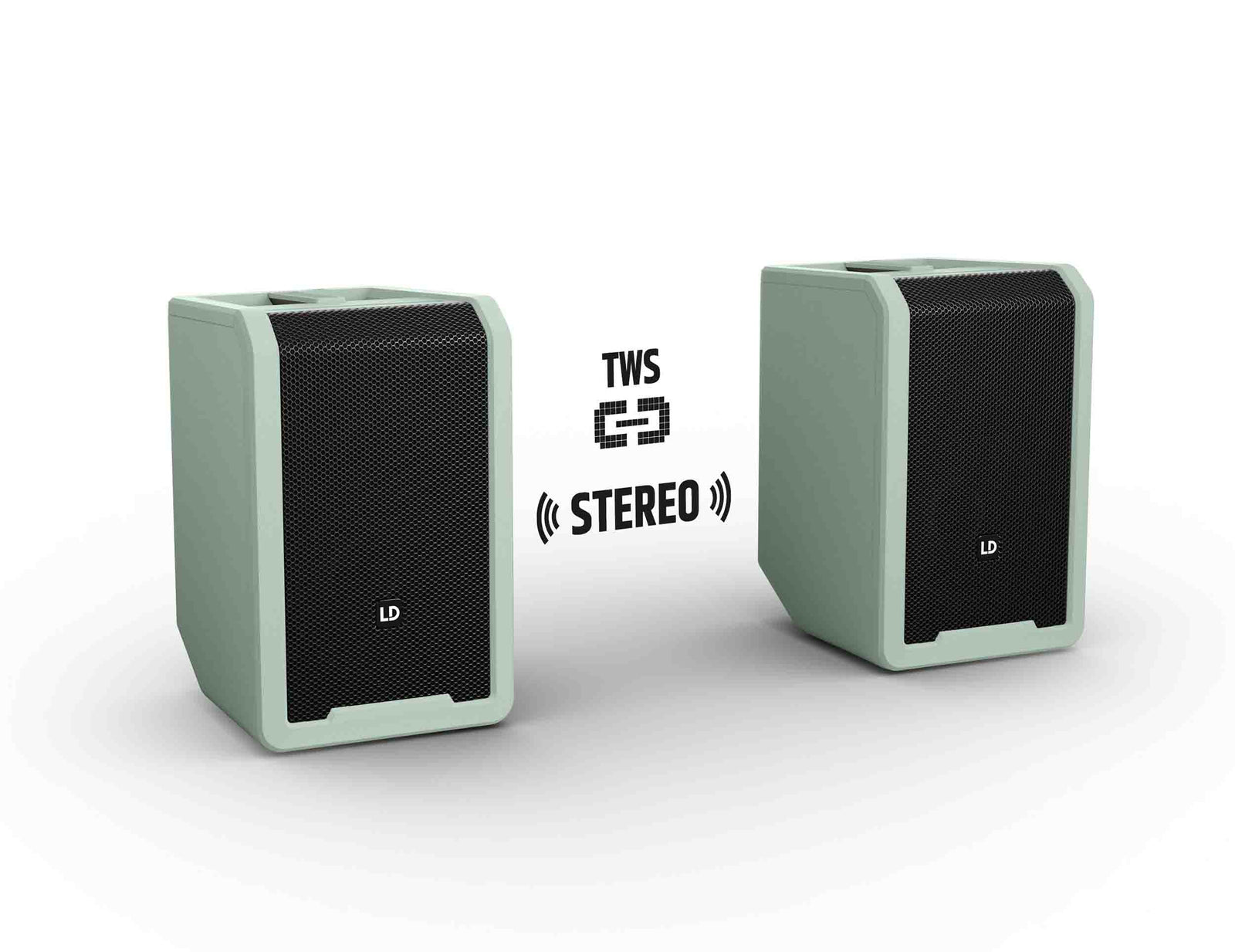 LD Systems LDS-ANNY8GNBPHB47(US) Portable Battery-Powered Bluetooth PA Loudspeaker with Mixer and 1x Headset Microphone - Adventure Green by LD Systems