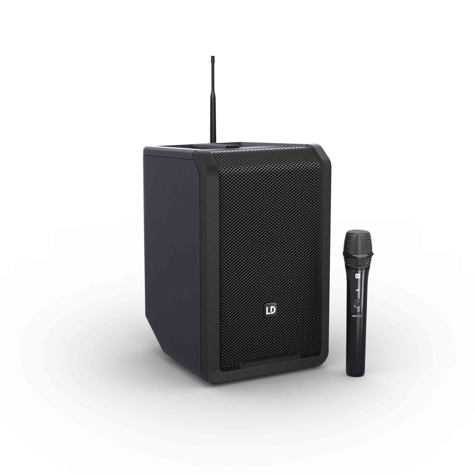 LD Systems ANNY 8 HHD B4.7 (US), Portable Battery-Powered Bluetooth PA Loudspeaker with Mixer and 1x Wireless Handheld Microphone - Stage Black by LD Systems