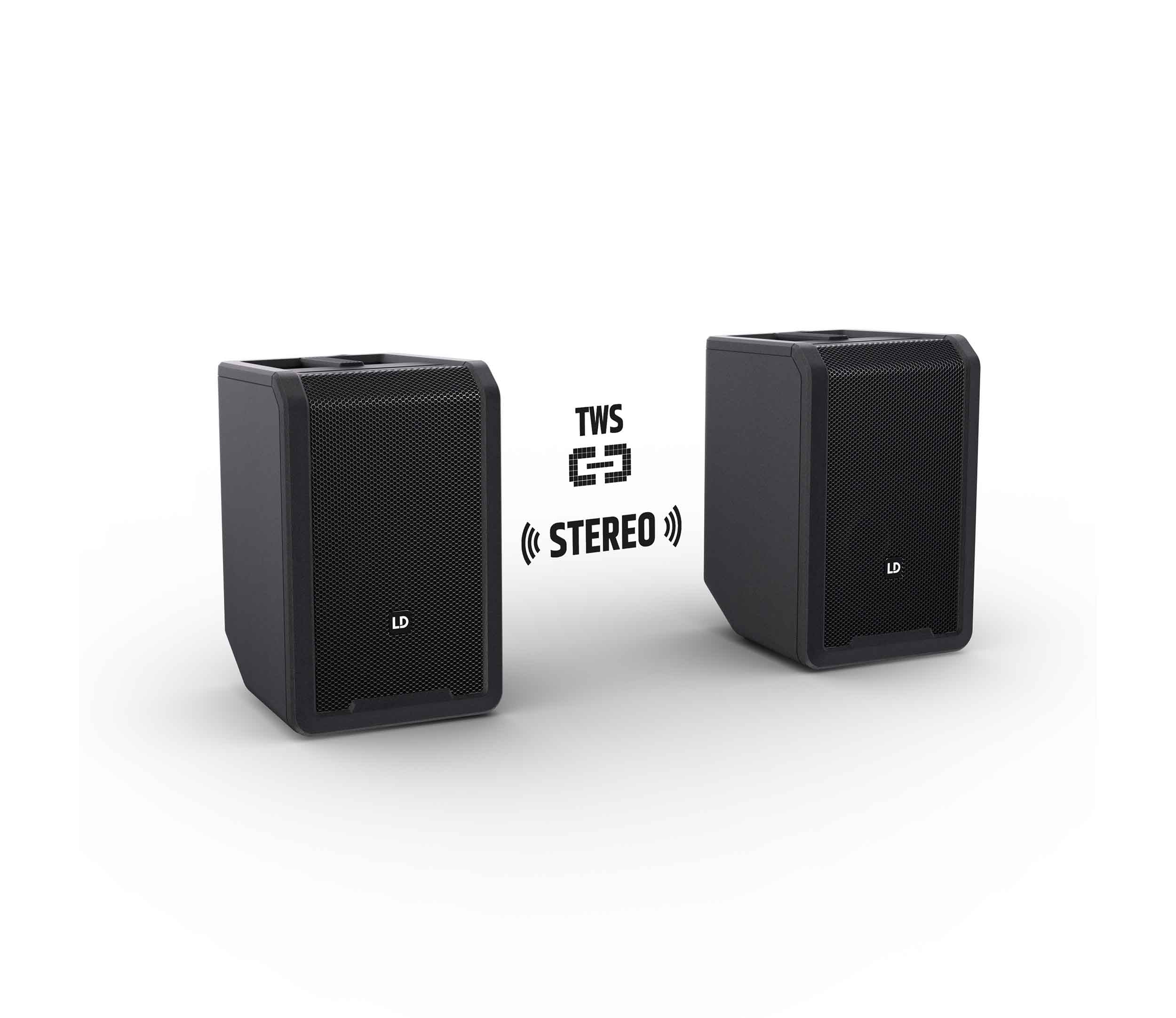 LD Systems ANNY 8 HHD B4.7 (US), Portable Battery-Powered Bluetooth PA Loudspeaker with Mixer and 1x Wireless Handheld Microphone - Stage Black by LD Systems