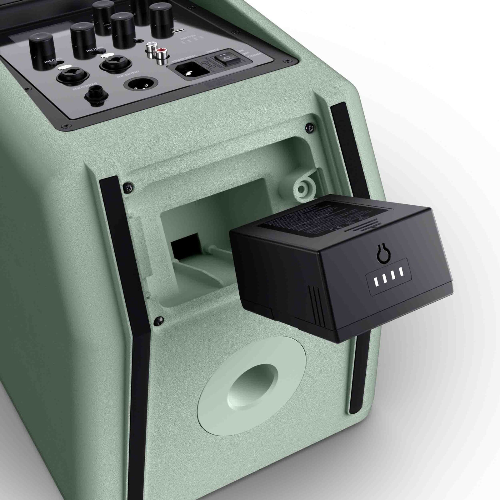 LD Systems ANNY 8 HHD B4.7 GN (US), Battery-Powered Bluetooth PA Loudspeaker with Mixer and 1x Wireless Handheld Microphone - Adventure Green by LD Systems