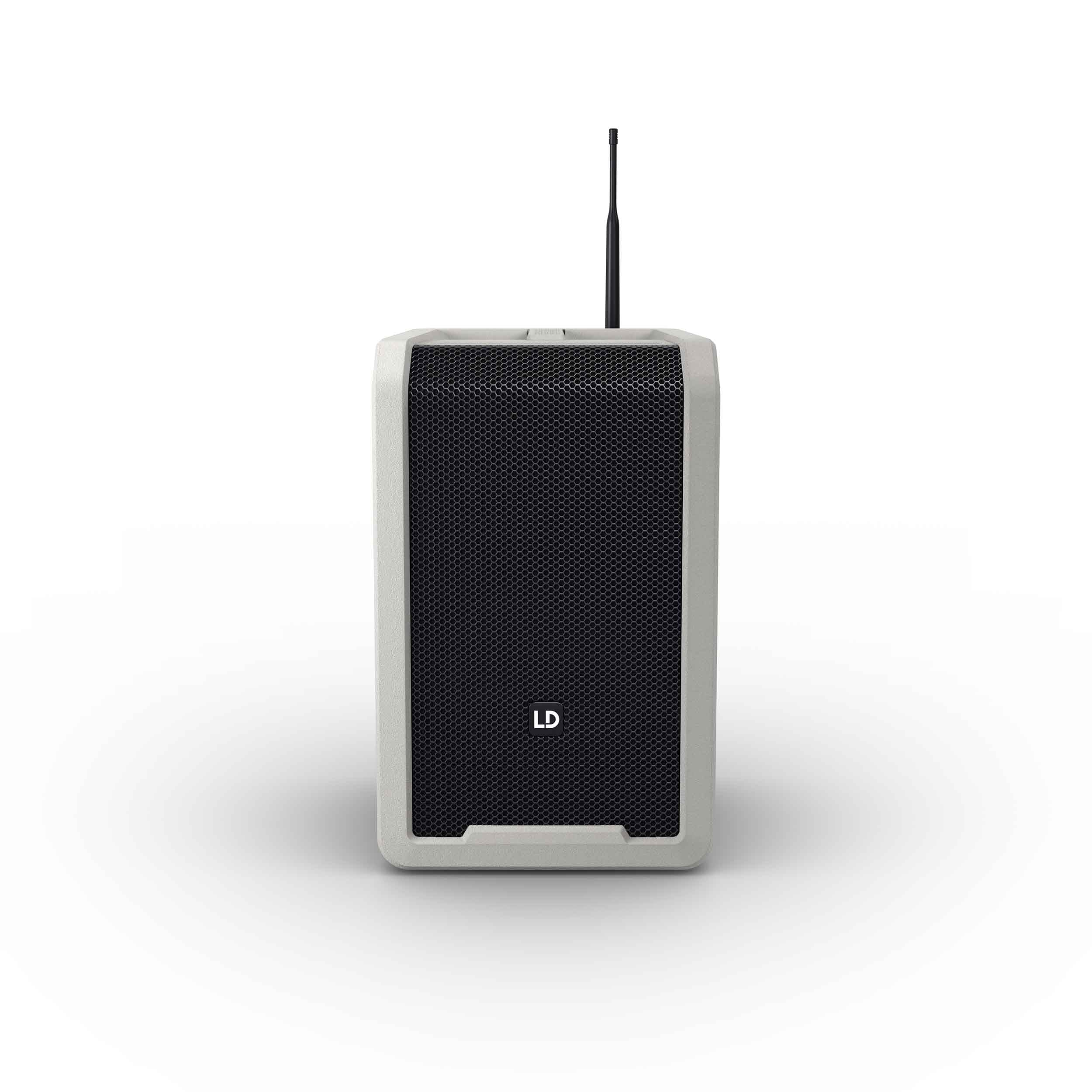 LD Systems ANNY 8 HHD B4.7 G (US), Portable Battery-Powered Bluetooth PA Loudspeaker with Mixer and 1x Wireless Handheld Microphone - Urban Grey by LD Systems