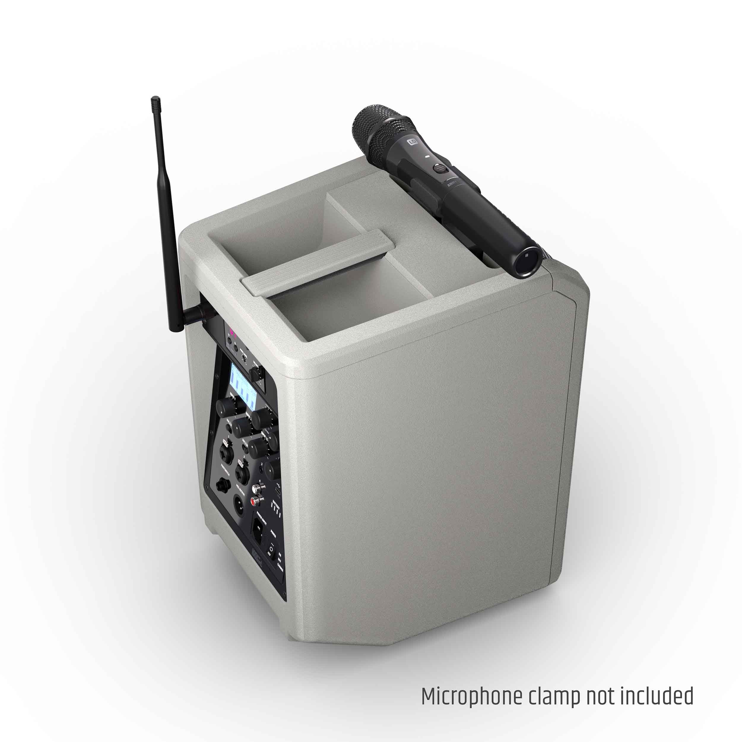 LD Systems ANNY 8 HHD B4.7 G (US), Portable Battery-Powered Bluetooth PA Loudspeaker with Mixer and 1x Wireless Handheld Microphone - Urban Grey by LD Systems